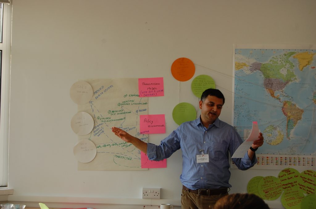 Syed Abbas talking at the workshop