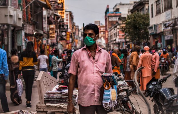 man selling facemasks